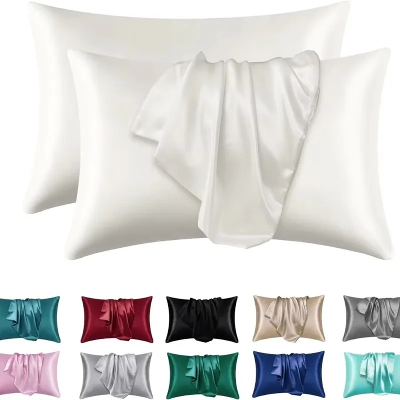 Silk Pillowcase Set - 1/2pcs Satin Silk Pillowcase for Hair