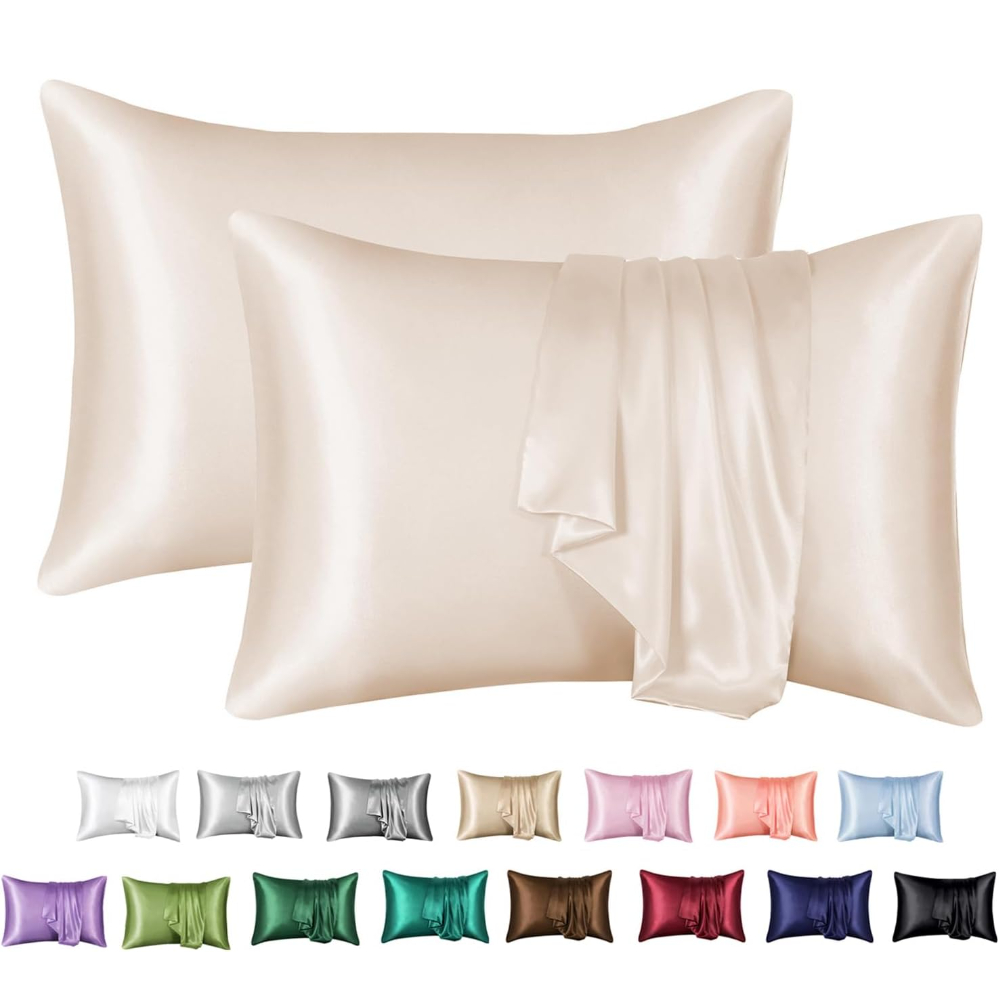 Silk Pillowcase Set - 2 Pack Satin Pillowcase for Hair