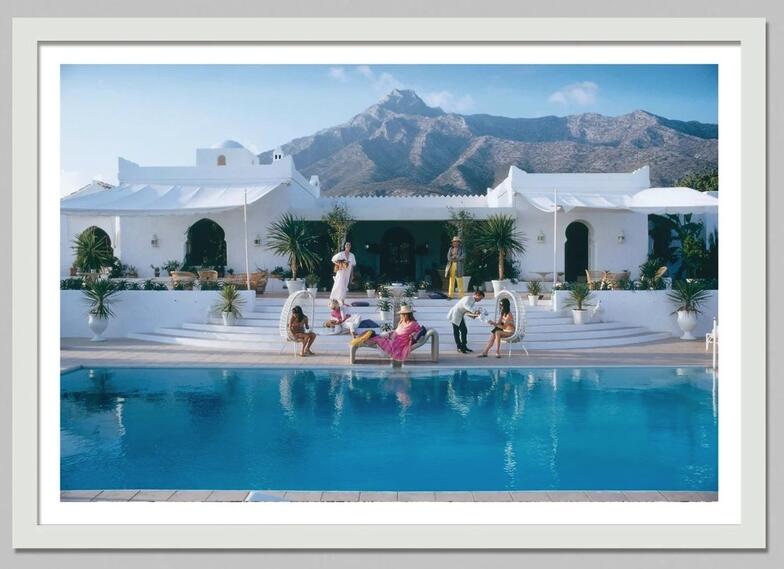 Luxury Lifestyle Picture - Retro Poolside Host Luxury Lifestyle By