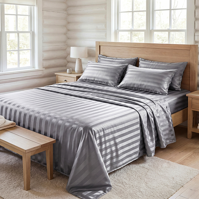 Wrinkle Resistant Striped Sati - Silk Pillowcase Set review and price