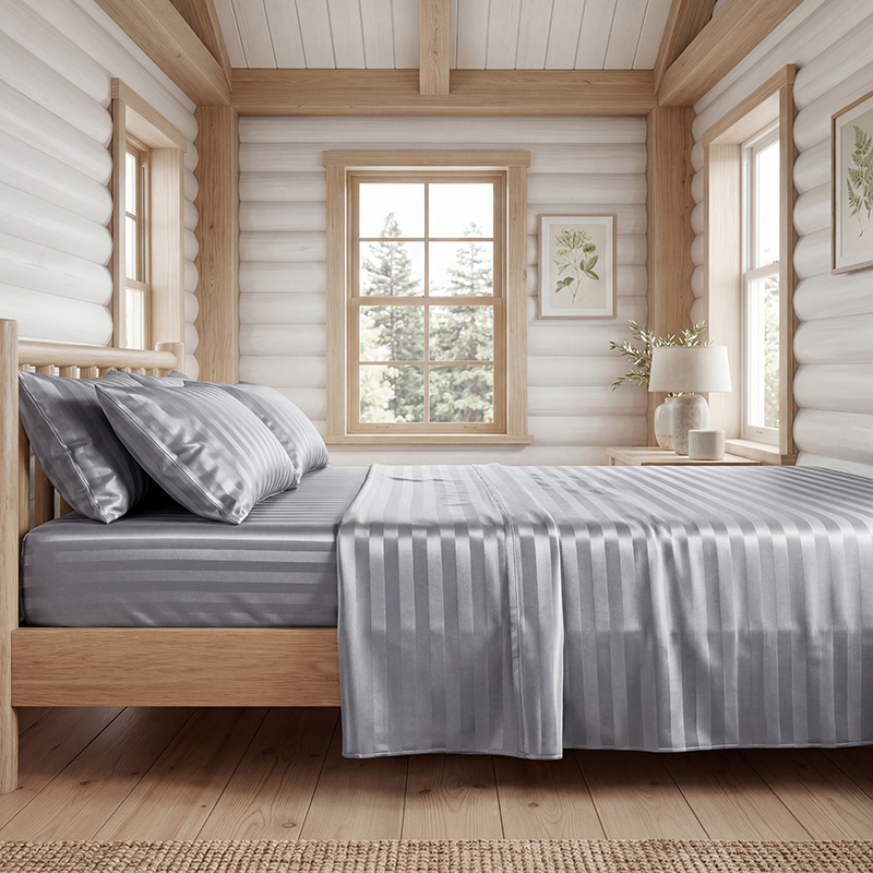 Wrinkle Resistant Striped Sati - Silk Pillowcase Set review and price