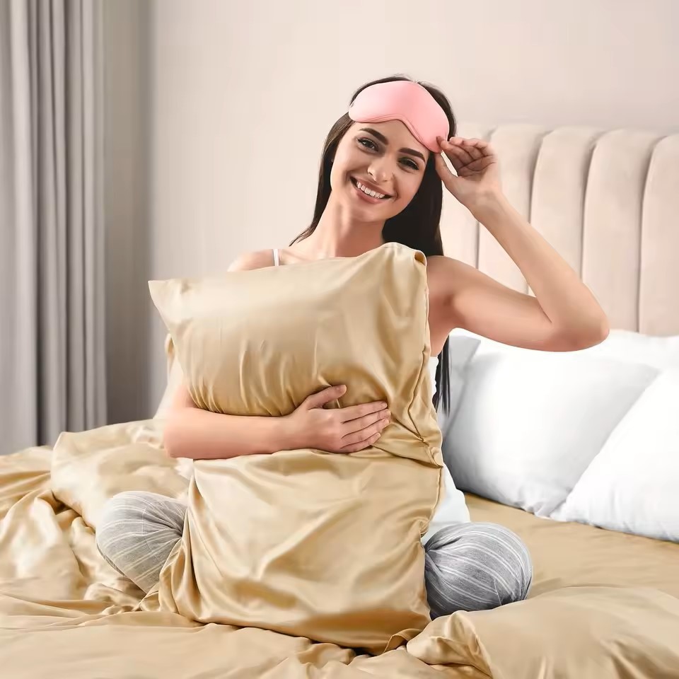 1PC Satin Pillowcase for Hair  - Silk Pillowcase Set review and price